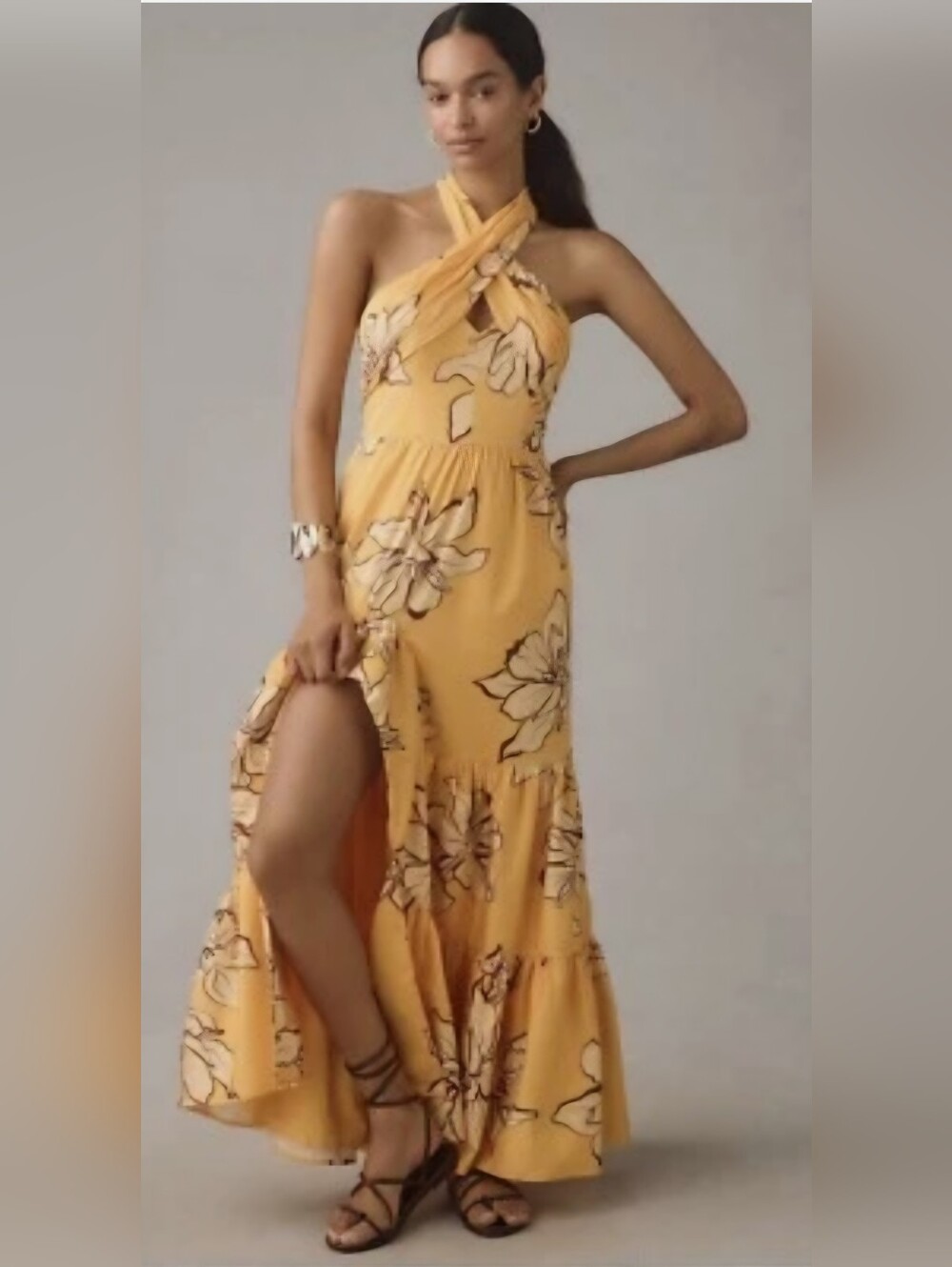 HUTCH Maxi Dress in Yellow SZ 10 NWT